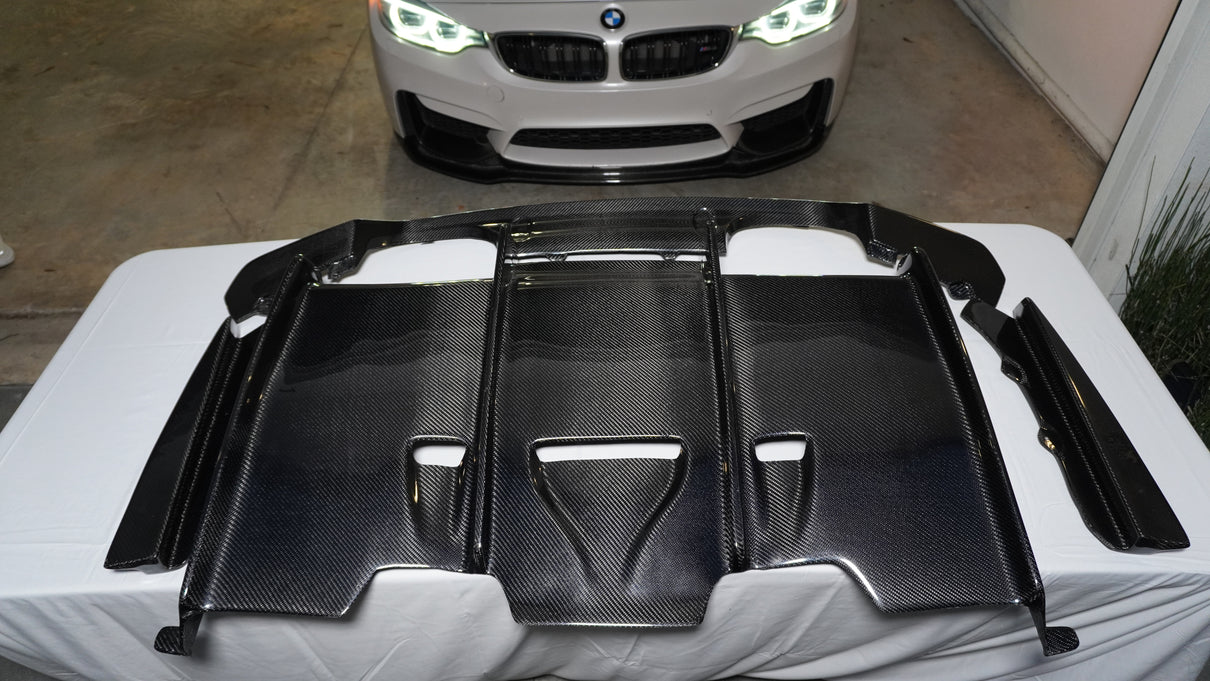 PSM-Style Carbon Fiber Rear Diffuser — BMW F8X