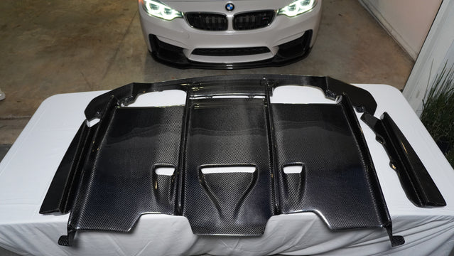 PSM-Style Carbon Fiber Rear Diffuser — BMW F8X