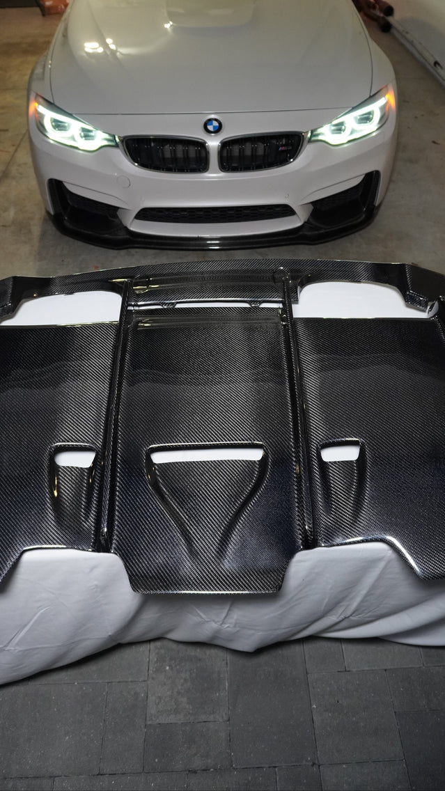 PSM-Style Carbon Fiber Rear Diffuser — BMW F8X