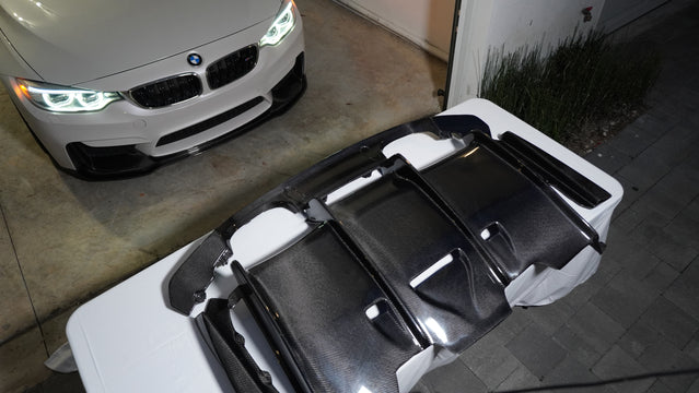 PSM-Style Carbon Fiber Rear Diffuser — BMW F8X