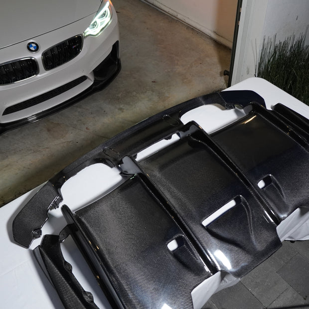 PSM-Style Carbon Fiber Rear Diffuser — BMW F8X