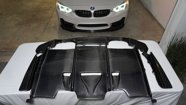 PSM-Style Carbon Fiber Rear Diffuser — BMW F8X