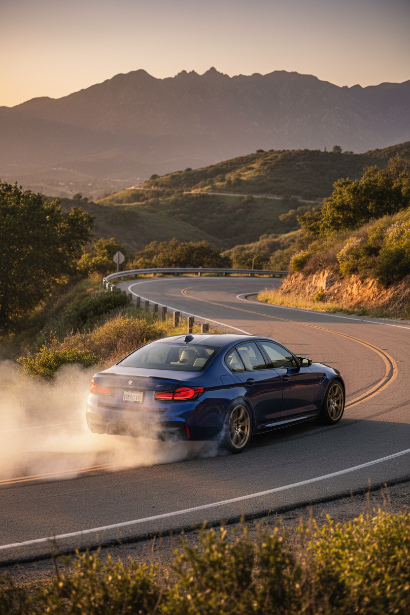 BMW F90 M5 CS Blue California Mountains